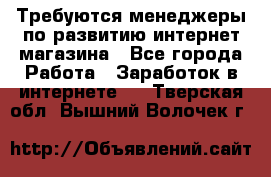 Требуются менеджеры по развитию интернет-магазина - Все города Работа » Заработок в интернете   . Тверская обл.,Вышний Волочек г.